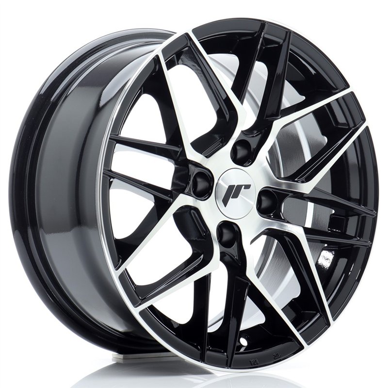 Japan Racing JR-28 15x7" 4x100 ET38, Noir Brillant / Poli
