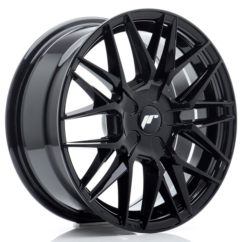 Japan Racing JR-28 16x7" (4 & 5 trous - sur mesure) ET20-40, Noir Brillant