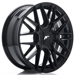 Japan Racing JR-28 17x7" (4 & 5 trous - sur mesure) ET20-45, Noir Brillant
