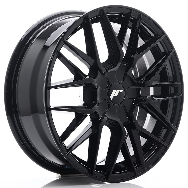 Japan Racing JR-28 17x7" (4 & 5 trous - sur mesure) ET20-45, Noir Brillant