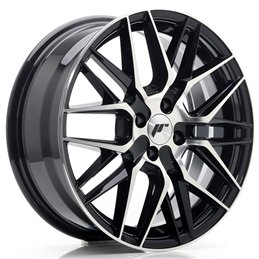 Japan Racing JR-28 17x7" 4x100 ET40, Noir Brillant / Poli