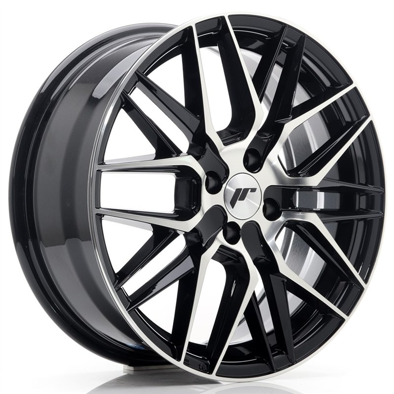 Japan Racing JR-28 17x7" 4x100 ET40, Noir Brillant / Poli