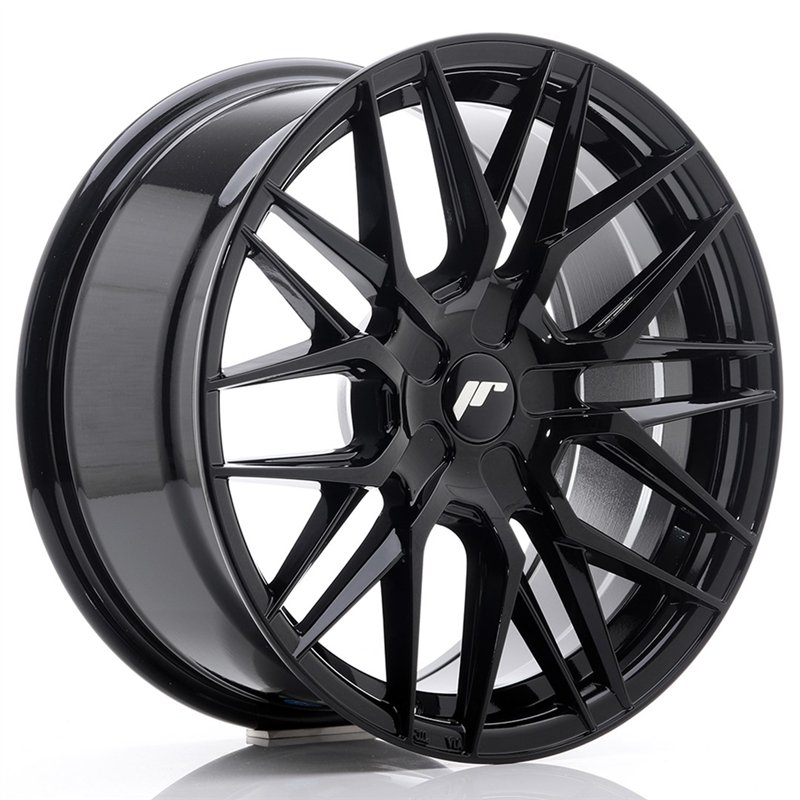 Japan Racing JR-28 17x8" (4 & 5 trous - sur mesure) ET25-40, Noir / Brillant