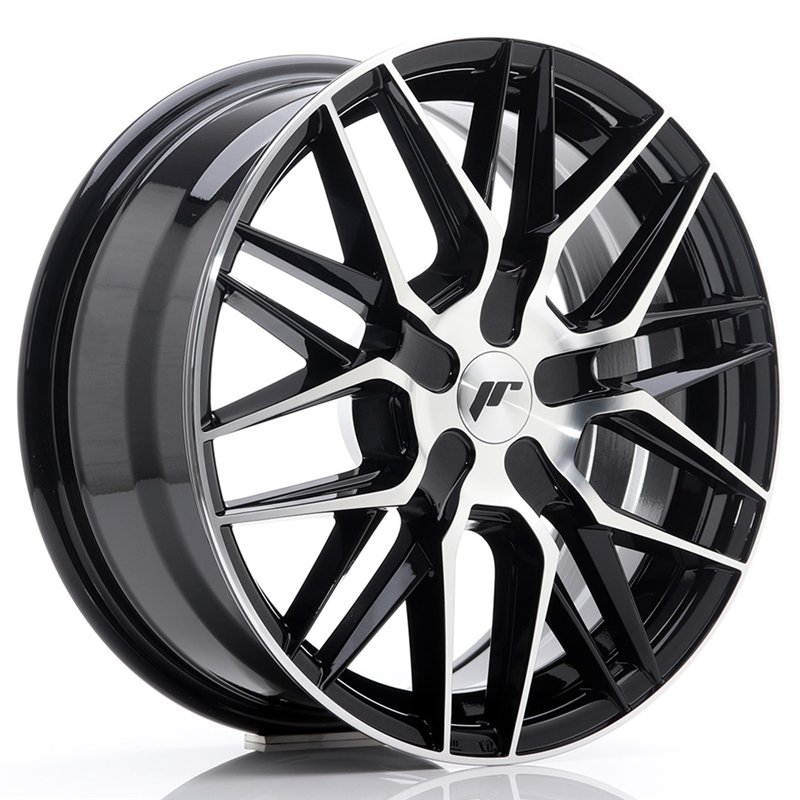 Japan Racing JR-28 17x8" (4 & 5 trous - sur mesure) ET25-40, Noir / Brillant