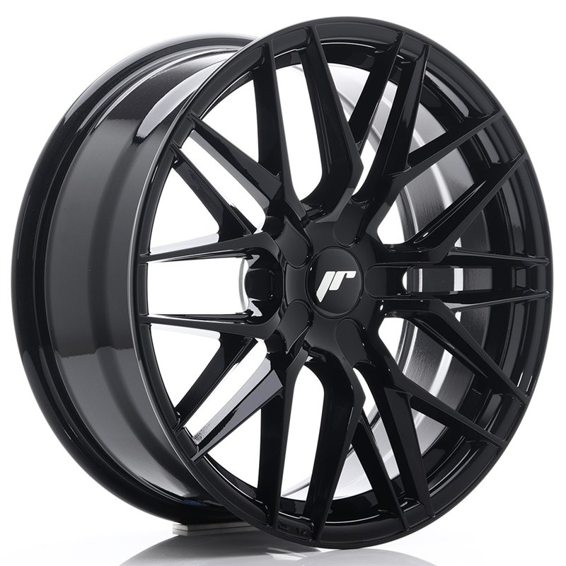 Japan Racing JR-28 18x7.5" (4 & 5 trous - sur mesure) ET20-40, Noir Brillant