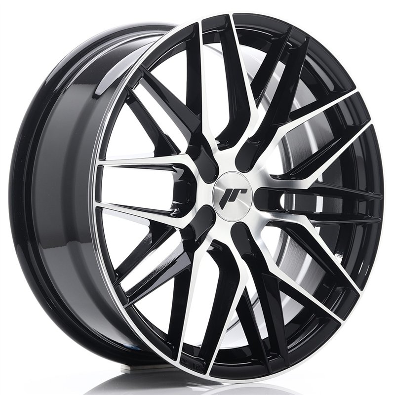 Japan Racing JR-28 18x7.5" (4 & 5 trous - sur mesure) ET20-40, Noir Brillant