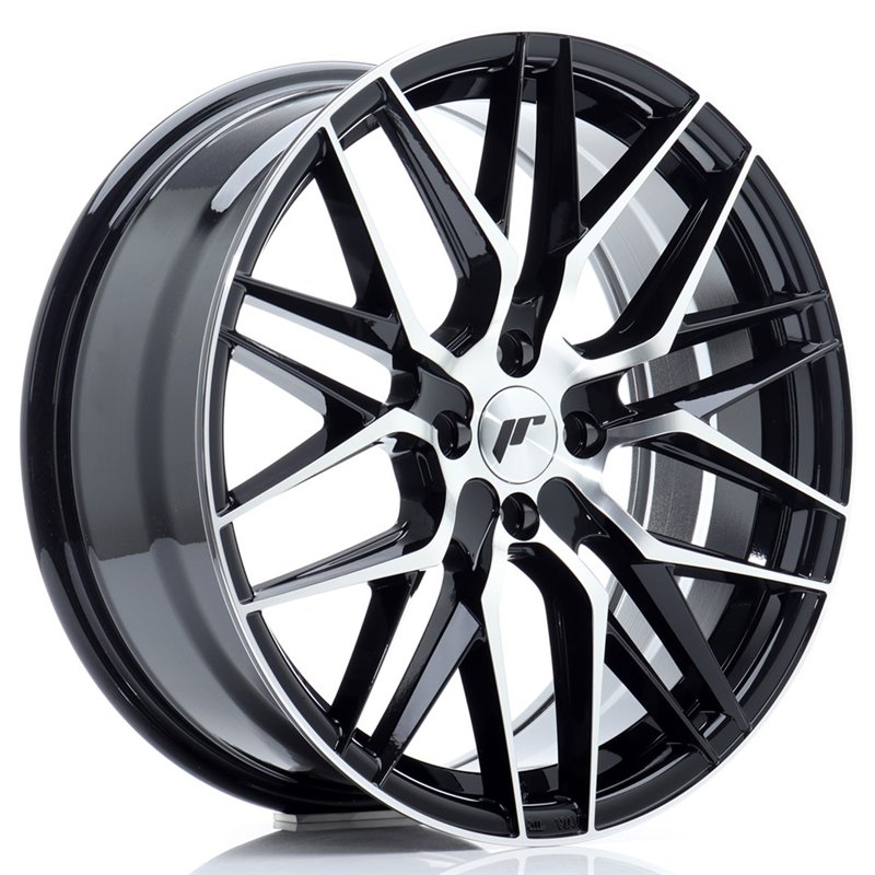Japan Racing JR-28 18x7.5" 4x100 ET40, Noir Brillant / Poli