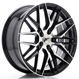 JR Wheels JR28 18x7.5 ET40 5x112 Noir Brillant Face Polie