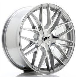 Japan Racing JR-28 18x8.5" (5 trous - sur mesure) ET20-40, Gris Argenté / Poli