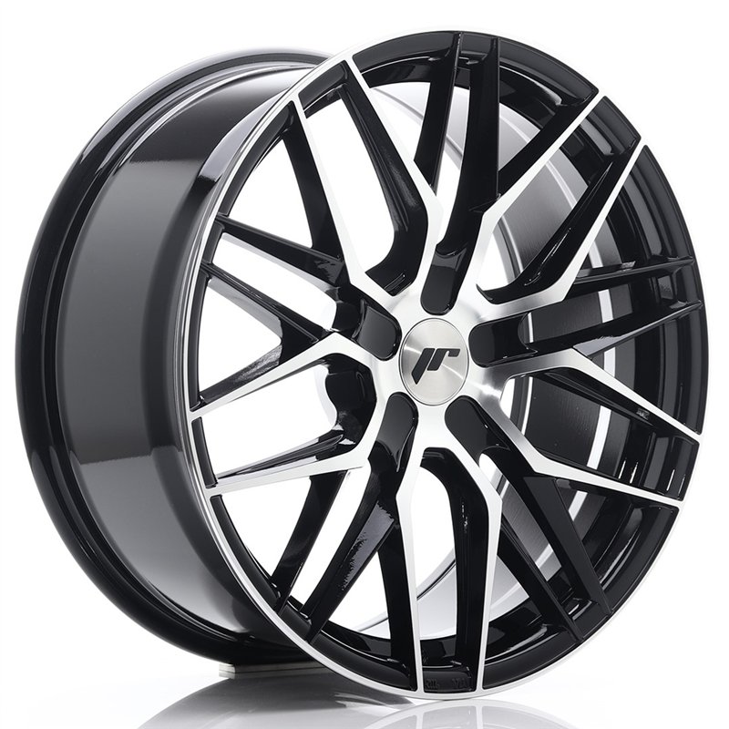 Japan Racing JR28 19x8,5 ET20-40 5H BLANK Noir Brillant et Branches Polies