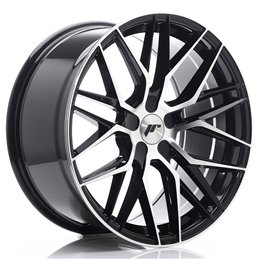 Japan Racing JR-28 Extreme Concave 19x9.5" (5 trous - sur mesure) ET20-40, Noir / Brillant, Branches Polies