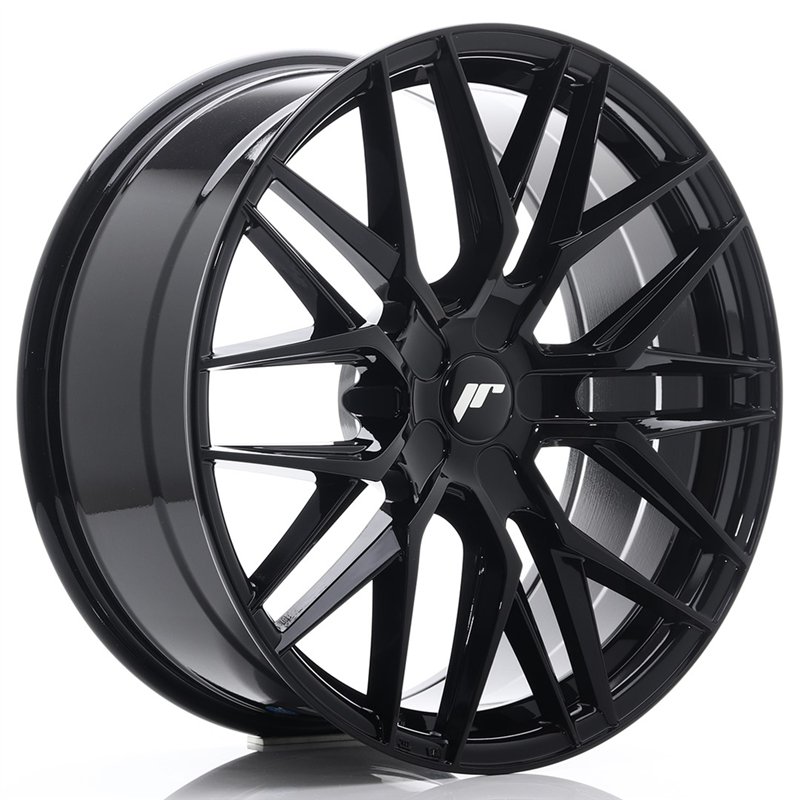 Japan Racing JR-28 20x8.5" (5 trous - sur mesure) ET20-40, Noir / Brillant