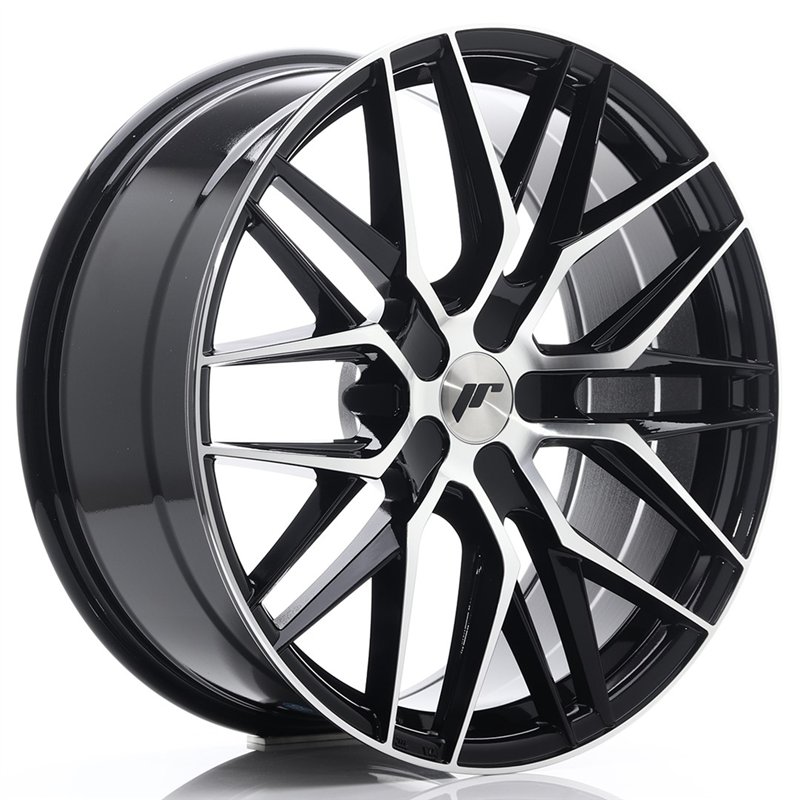 Japan Racing JR28 20x8,5 ET35 5x114,3 Noir Brillant et Branches Polies
