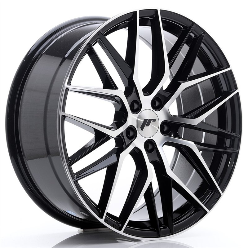 JR Wheels JR28 20x8.5 ET40 5x112 Noir Brillant Face Polie