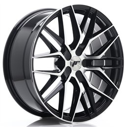 Japan Racing JR28 20x8,5 ET40 5x114,3 Noir Brillant et Branches Polies