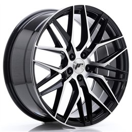 Japan Racing JR28 20x8,5 ET40 5x114,3 Noir Brillant et Branches Polies