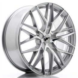 Japan Racing JR-28 Extreme Concave 21x9" (5 trous - sur mesure) ET15-45, Gris Argenté / Poli