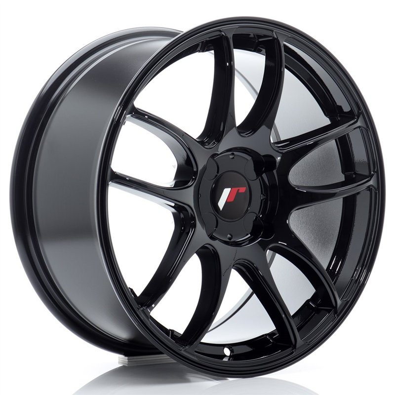 Japan Racing JR-29 17x8" (4 trous - sur mesure) ET20-38, Noir Brillant