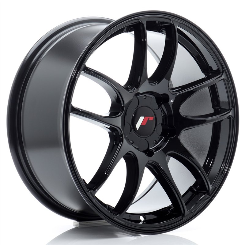 Japan Racing JR-29 17x8" (5 trous - sur mesure) ET20-38, Noir Brillant