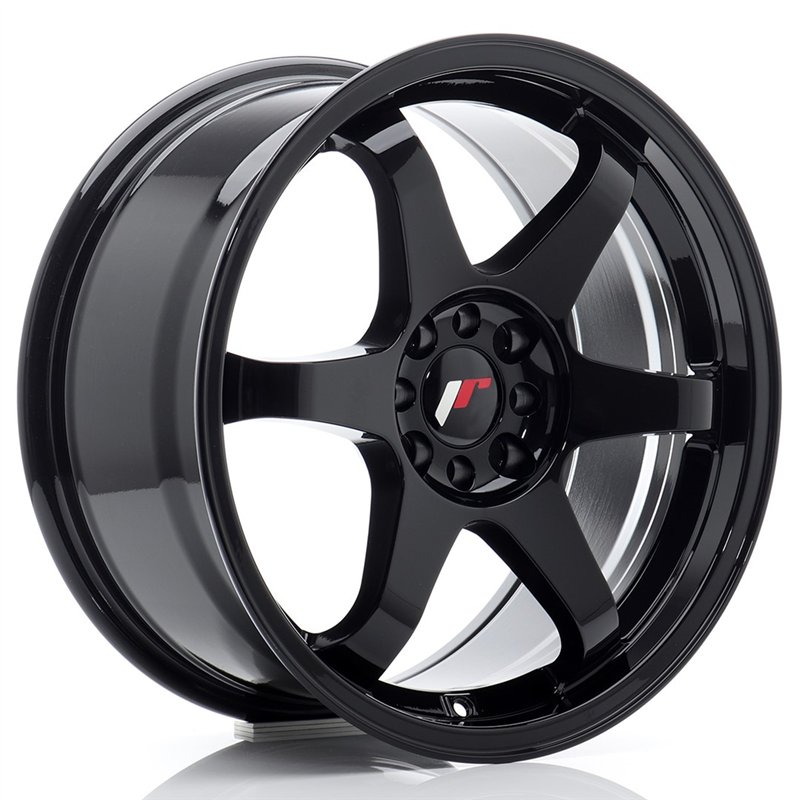 Japan Racing JR-3 17x8" 4x100/108 ET25, Noir Brillant