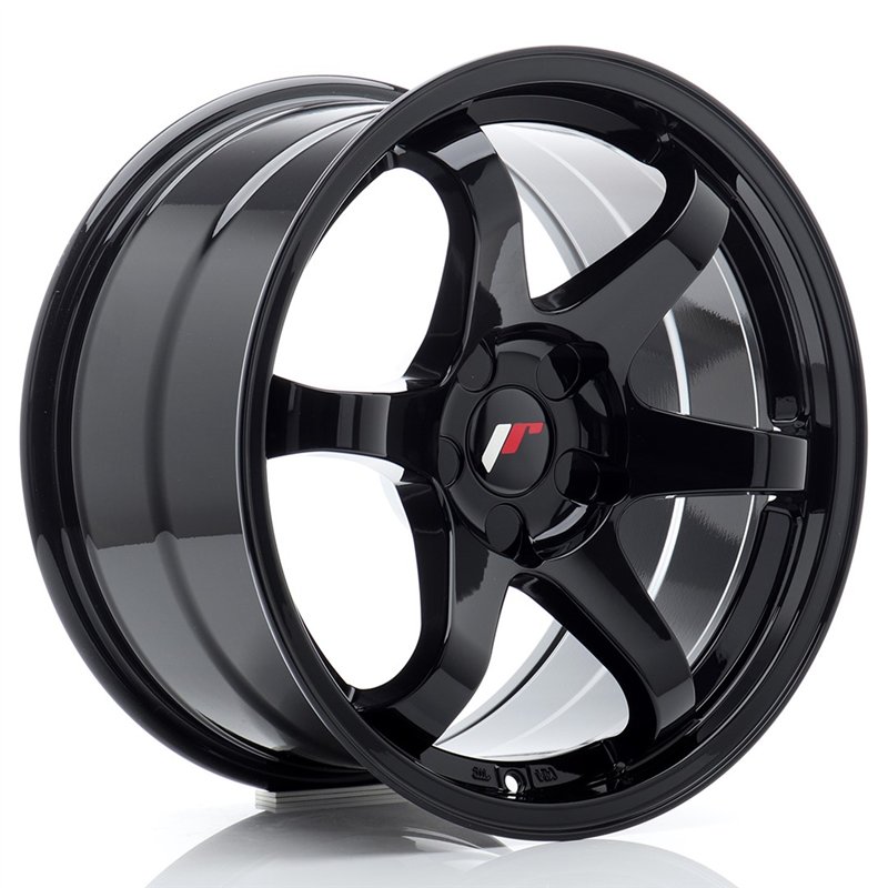 Japan Racing JR-3 Extreme Concave 17x9" (5 trous - sur mesure) ET20-35, Noir Brillant