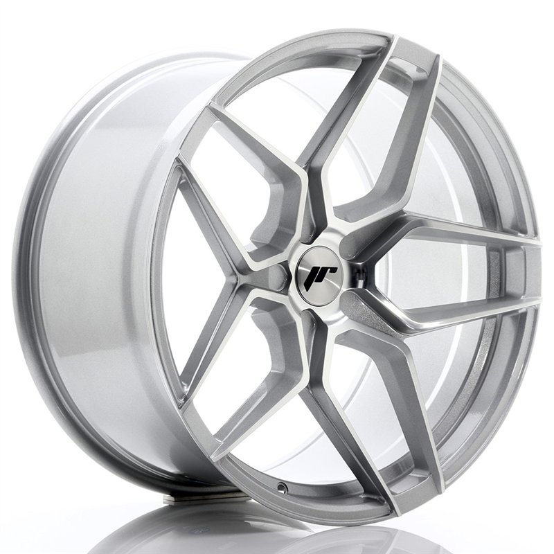 Japan Racing JR-34 Extreme Concave 20x10.5" (5 trous - sur mesure) ET20-35, Gris Argenté / Poli