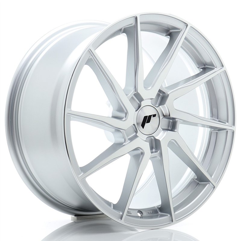 Japan Racing JR-36 18x8" (5 trous - sur mesure) ET20-45, Gris Argenté