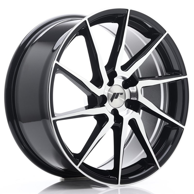 Japan Racing JR-36 19x8.5" (5 trous - sur mesure) ET20-50, Noir Brillant / Poli