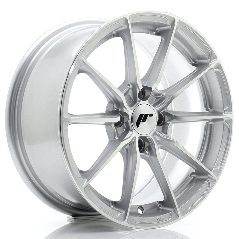 Japan Racing JR-37 15x7" 4x100 ET38, Gris Argenté Poli
