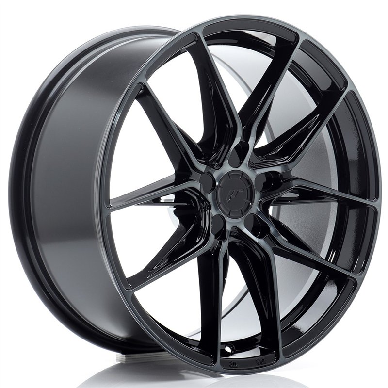 Japan Racing JR-44 18x8.5" (5 trous - sur mesure) ET20-48, Noir Brillant, Branches Teintées