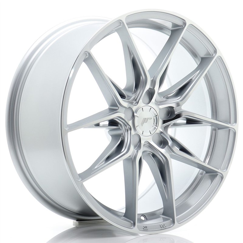 Japan Racing JR-44 18x8.5" (5 trous - sur mesure) ET20-48, Gris Argenté Poli