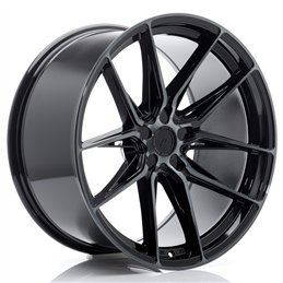 Japan Racing JR-44 20x10" (5 trous - sur mesure) ET15-35, Noir Brillant, Branches Teintées