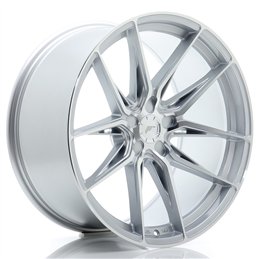 Japan Racing JR-44 20x10" (5 trous - sur mesure) ET15-35, Gris Argenté Poli