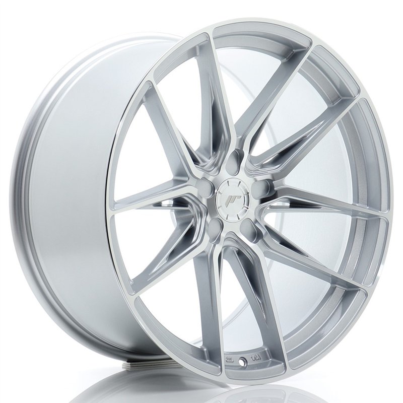 Japan Racing JR-44 20x10" (5 trous - sur mesure) ET15-35, Gris Argenté Poli