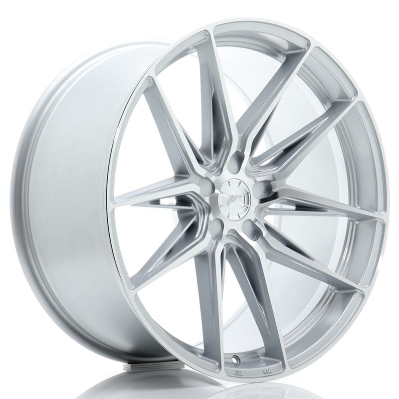 Japan Racing JR-44 21x11" (5 trous - sur mesure) ET11-46, Gris Argenté Poli