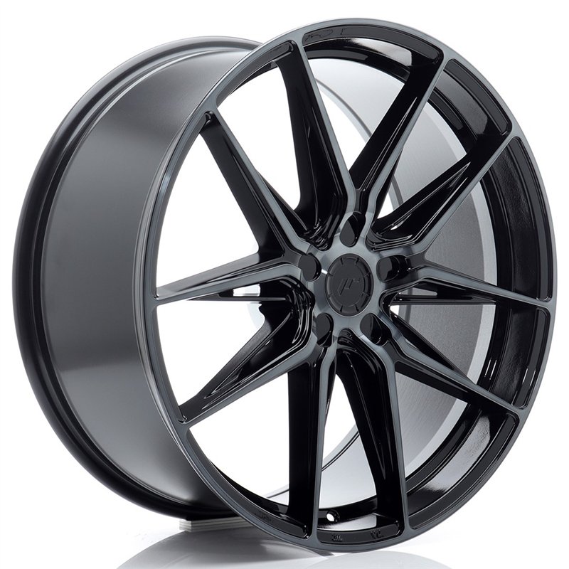 Japan Racing JR-44 21x9" (5 trous - sur mesure) ET20-40, Noir Brillant, Branches Teintées