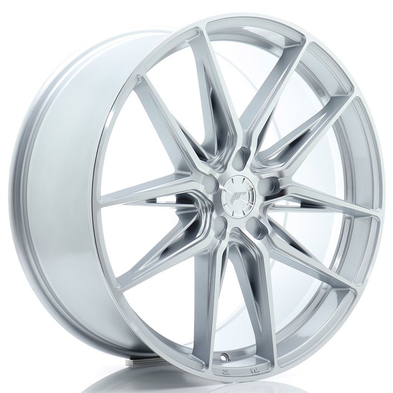 Japan Racing JR-44 21x9" (5 trous - sur mesure) ET20-40, Gris Argenté Poli