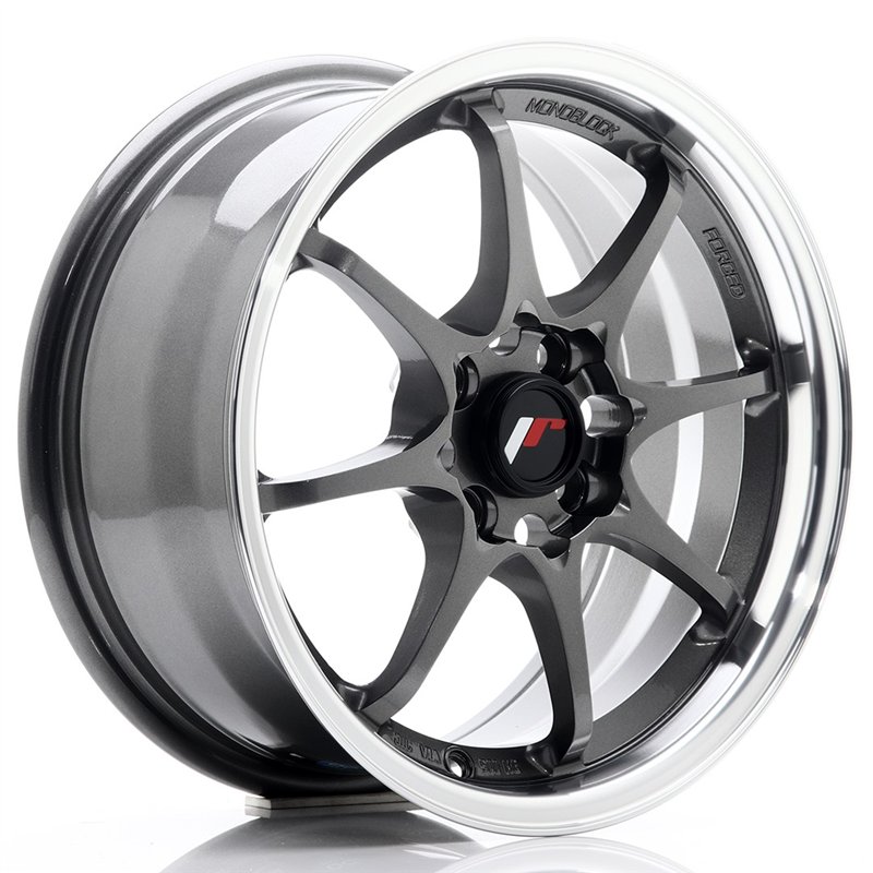 JR Wheels JR5 15x7 ET35 4x100 Gun Metal Mat