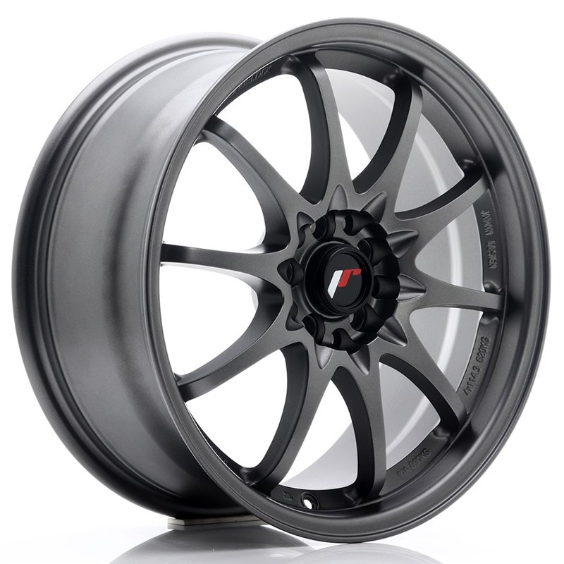 JR Wheels JR5 17x7.5 ET35 5x100/114.3 Gun Metal Mat