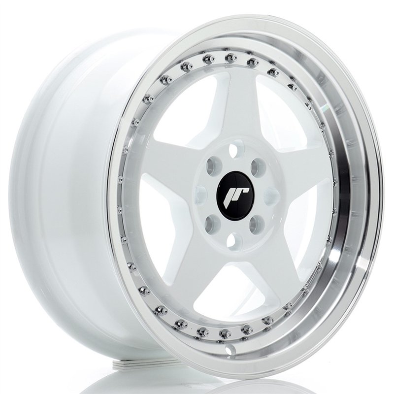 Japan Racing JR6 16x7 ET35 4x100 Blanc et Rebord Poli