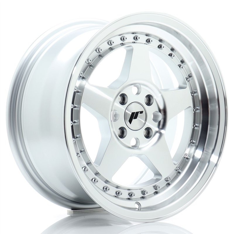 Japan Racing JR-6 16x8" 4x100 ET30, Gris Argenté Poli