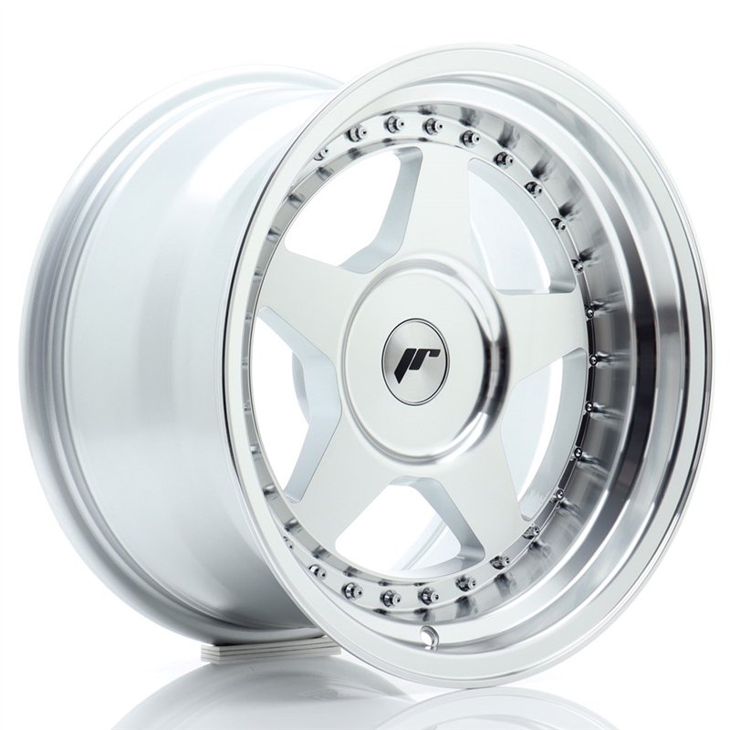 Japan Racing JR-6 16x9" (4 & 5 trous - sur mesure) ET0-20, Gris Argenté Poli