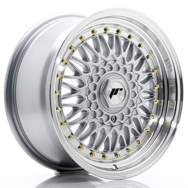 Japan Racing JR9 16x7,5 ET25 4x100/108 Gris Argenté et Rebord Poli