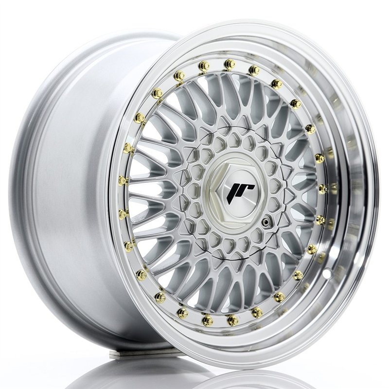 Japan Racing JR9 16x8 ET25 BLANK Gris Argenté et Rebord Poli