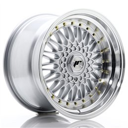 Japan Racing JR9 17x10 ET20 4x100/108 Gris Argenté et Rebord Poli