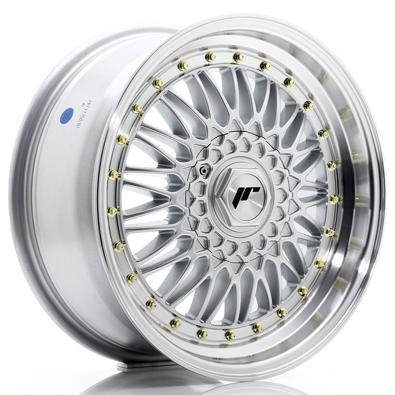 JR Wheels JR9 17x7.5 ET35 5x100/114.3 Argent / Bord Poli
