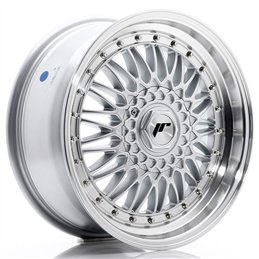 Japan Racing JR9 17x7,5 ET35 5x112/120 Gris Argenté et Rebord Poli+Gris Argenté Rivets