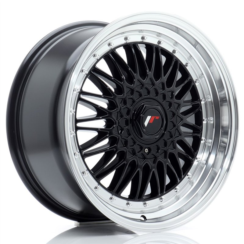 Japan Racing JR9 18x9 ET20-40 BLANK Noir Brillant et Rebord Poli