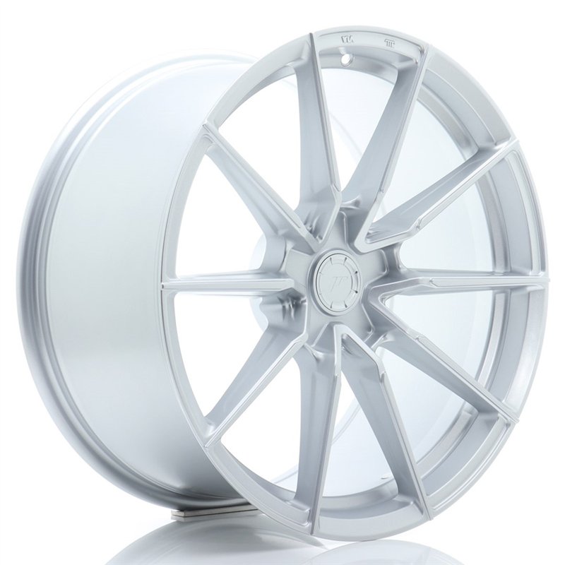 Japan Racing SL-02 Super Light 19x10.5" (5 trous - sur mesure) ET15-57, Gris Argenté / Poli