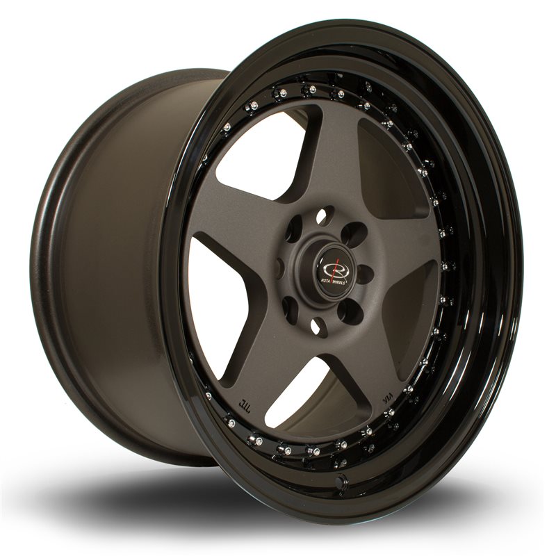 Rota Kyusha 17x9" 4x114.3 ET12, Gunmetal, Black Lip